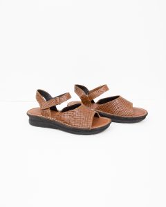 صندل چرمی زنانه دست‌دوز مدل «کلاسیک 118»